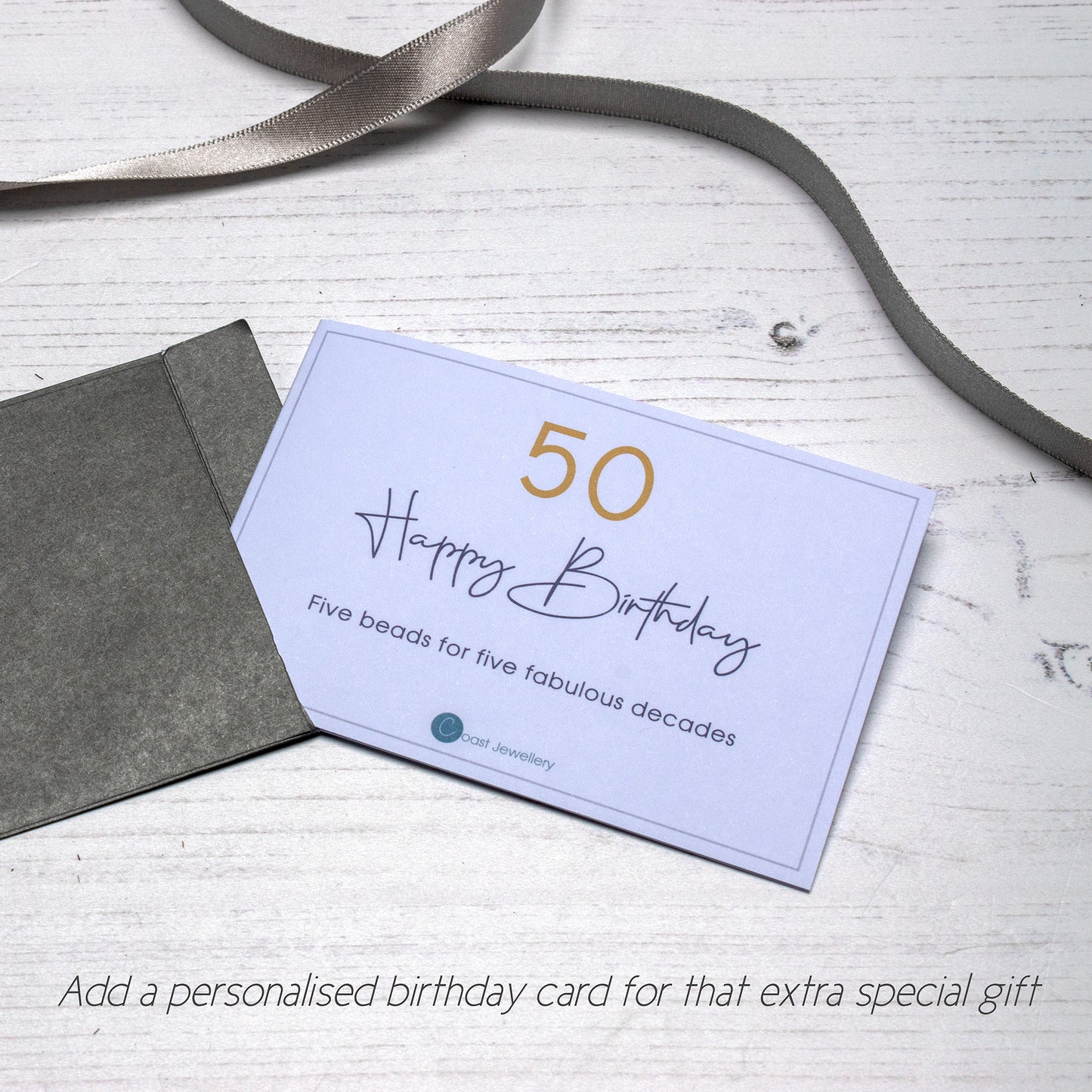 50th Birthday Necklace - Sterling Silver