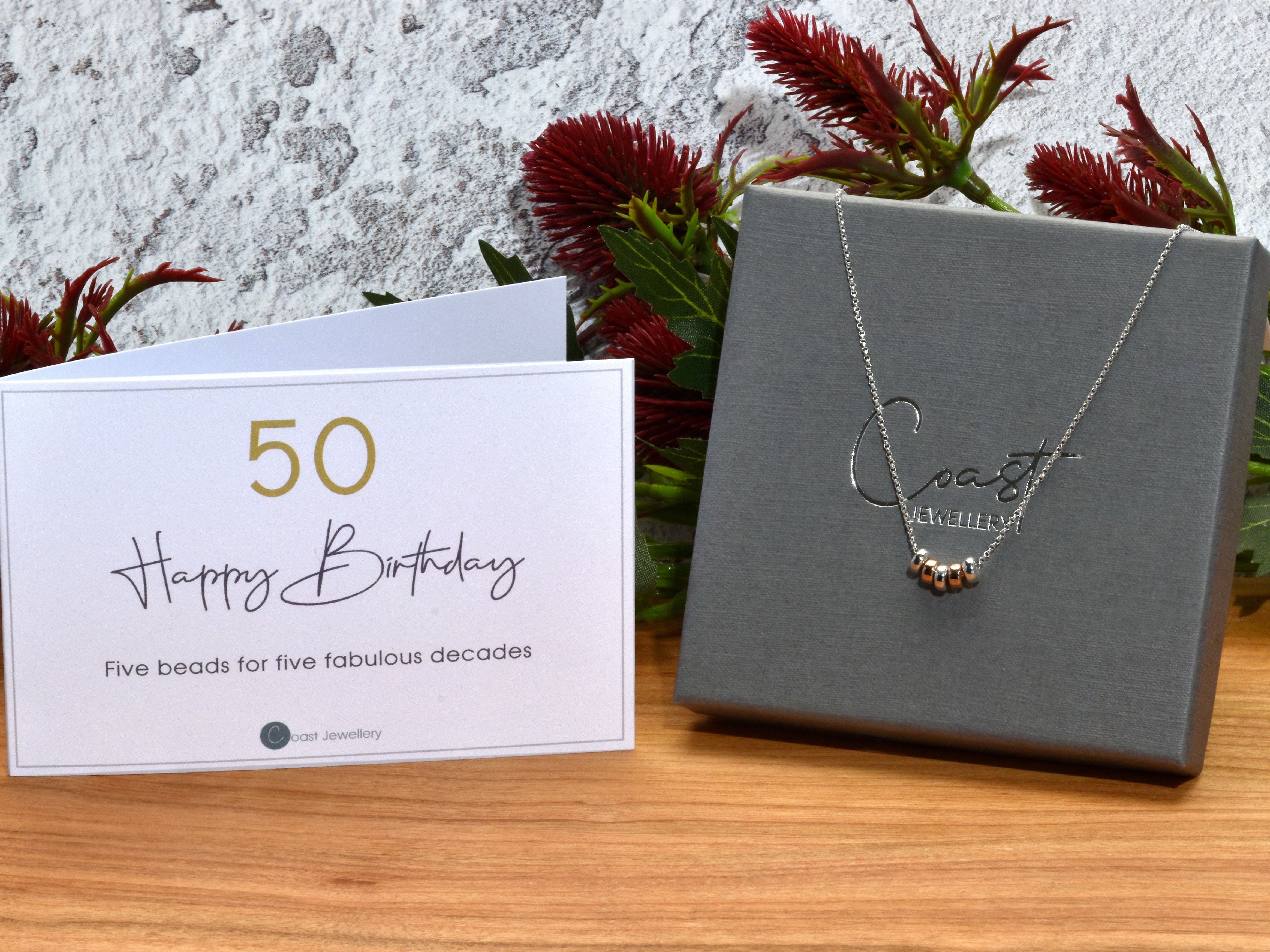 50th Birthday Necklace for Her