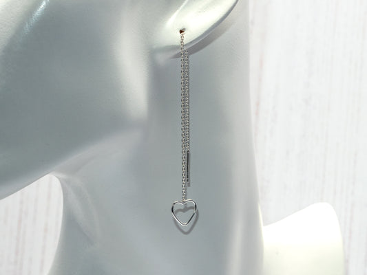 Coast Jewellery - Silver Heart Drop Earrings