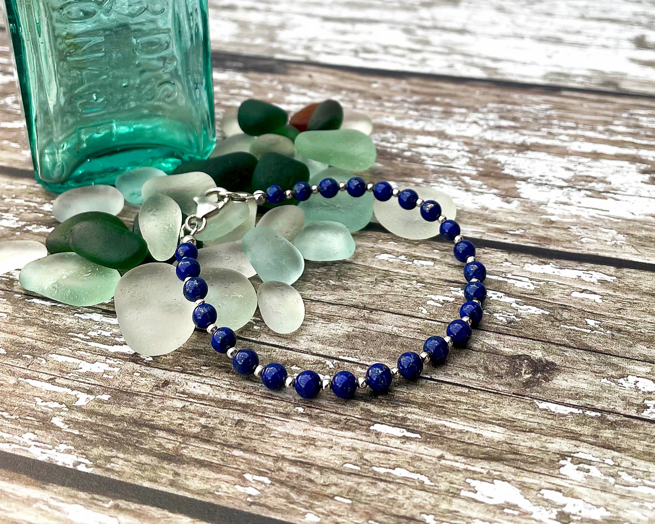 Sterling Silver Lapis Lazuli Bracelet