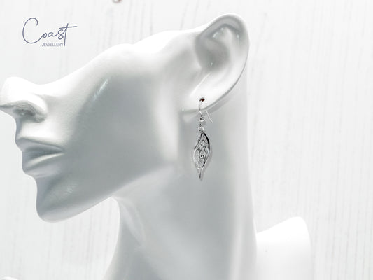 Coast Jewellery - Silver Leaf Drop Earrings