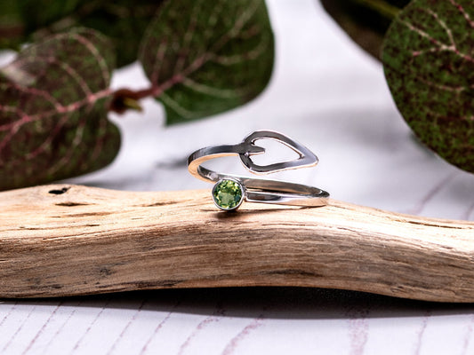Peridot Sterling Silver Adjustable Ring