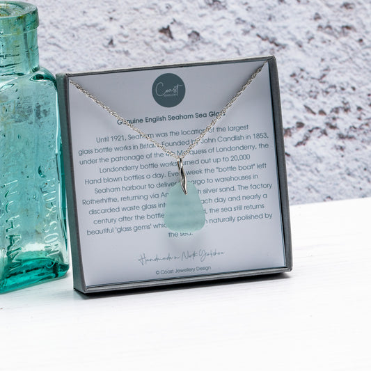 Seaglass Pendant - Genuine Seaham Seaglass