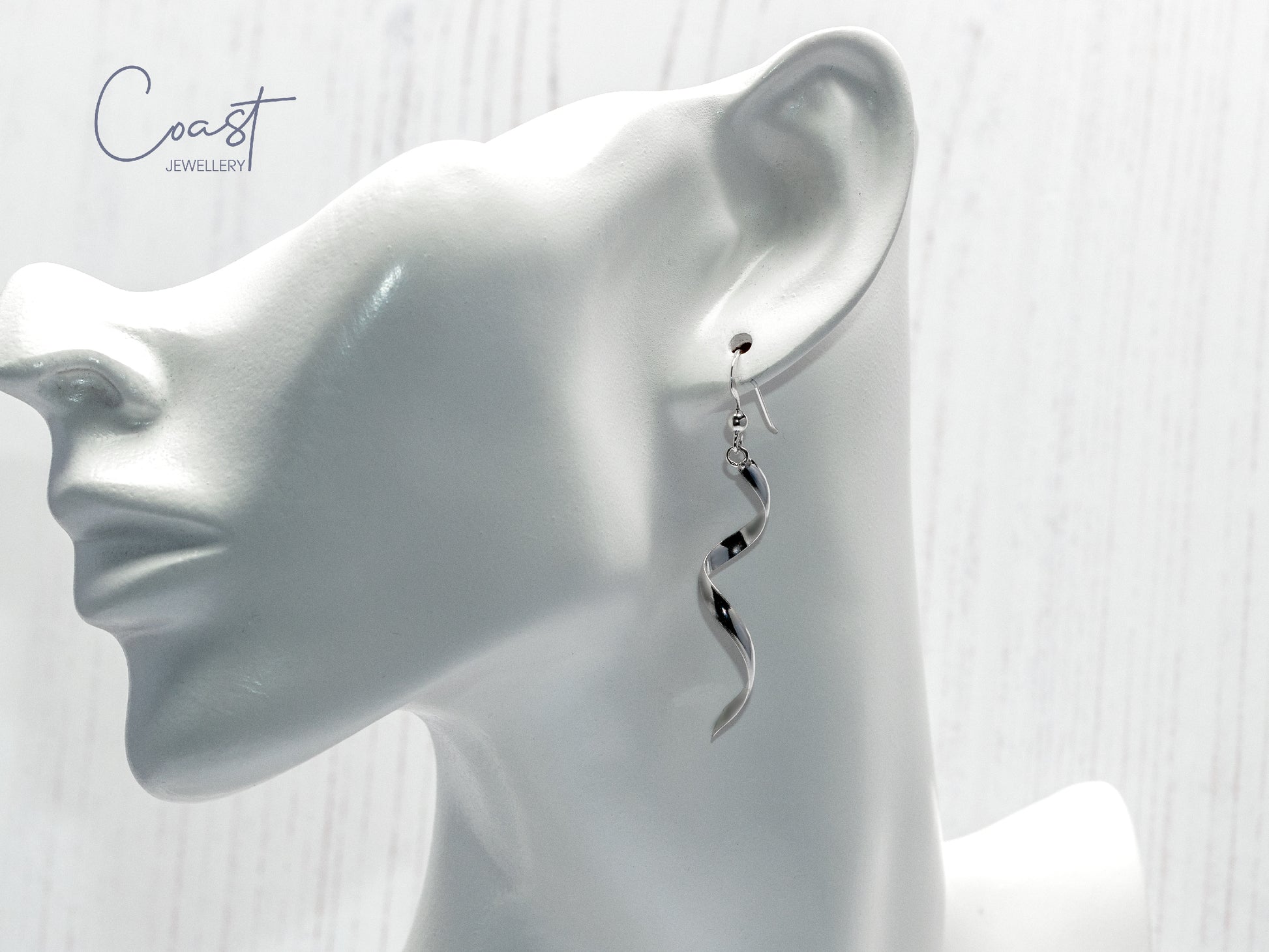 Coast Jewellery - Silver Twirl Dangle Earrings