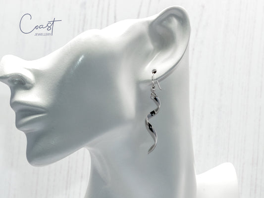Coast Jewellery - Silver Twirl Dangle Earrings