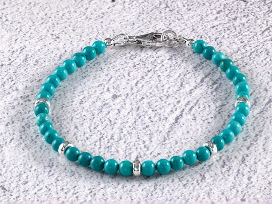 Sterling Silver & Turquoise Bracelet - Coast Jewellery