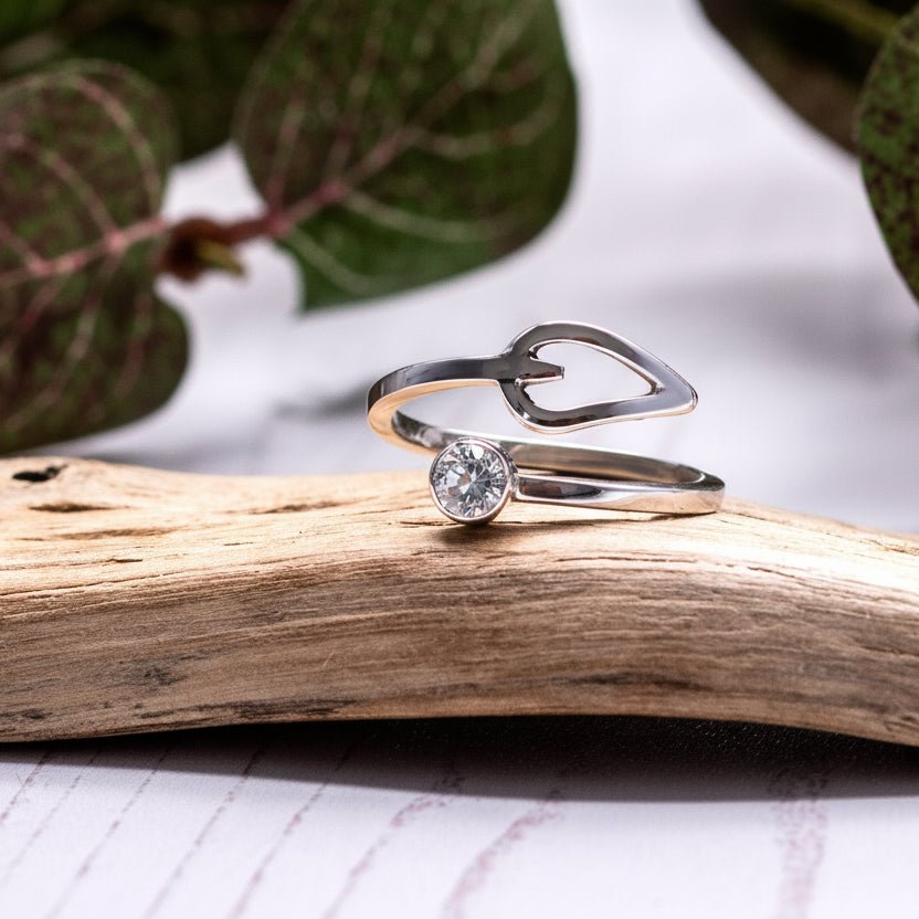 White Topaz Adjustable Ring